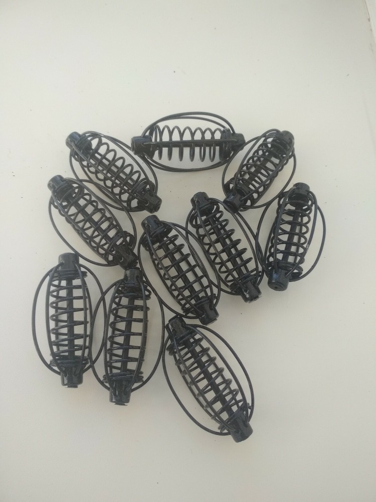 10 pcs spring coil inline method carp fishing feeder