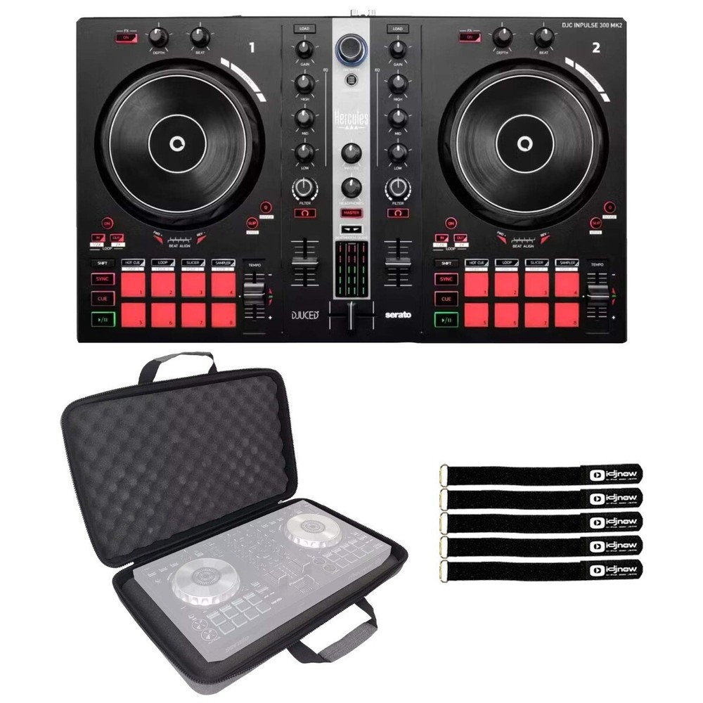 Hercules DJControl Inpulse 300 MK2 Starter DJ Controller w Case Package