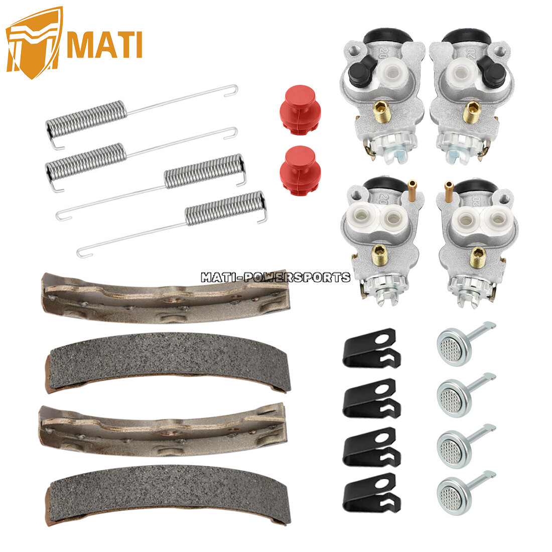 Front Brake Wheel Cylinders w/Shoes Kit for Honda TRX350FE/FM/TE Rancher 2000-03