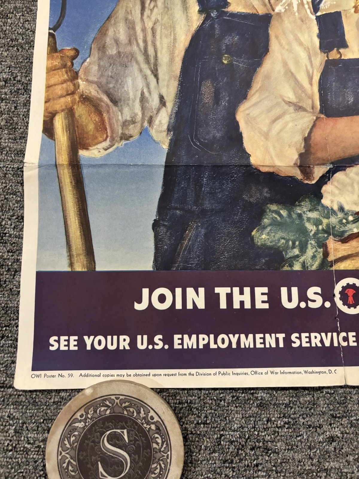 Original WWII Poster Work On A Farm This Summer Join The Crop Corps 16x22.5”