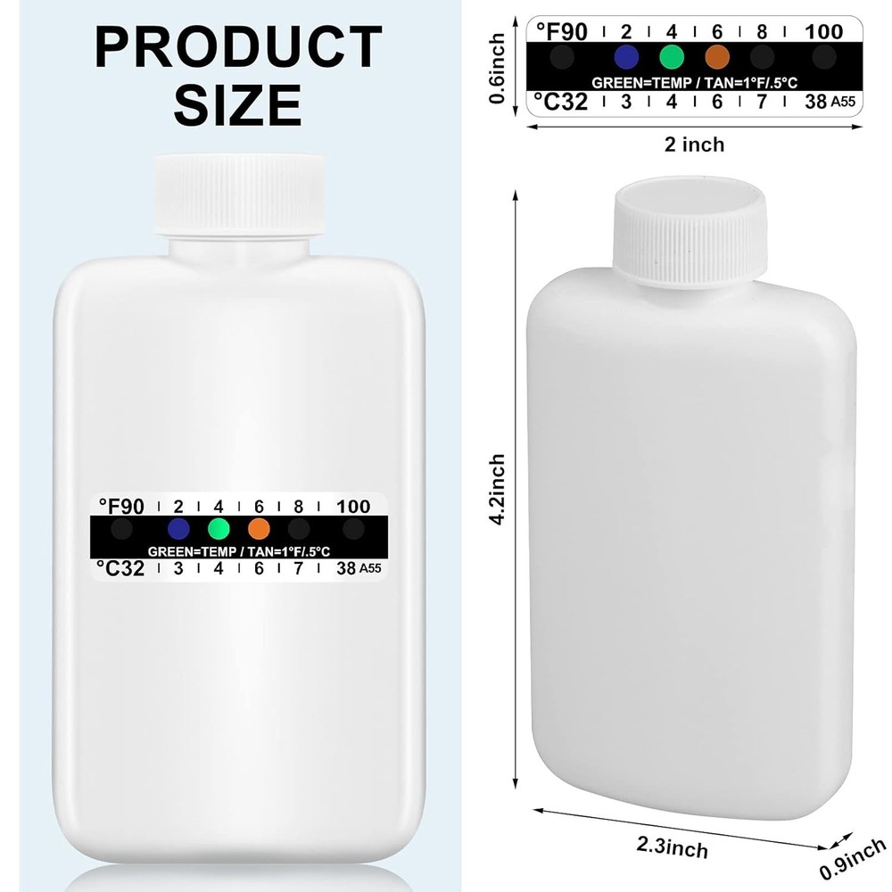 12 Pieces Urine Test Complete Kit Include Empty Bottles with Temperature Test St