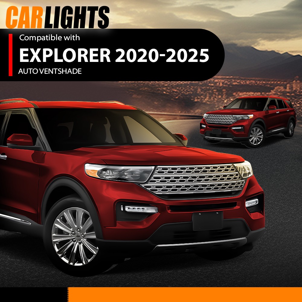 AVS Window Rain Guards Visors Shield Out-Channel Fit For 2020-2025 Ford Explorer