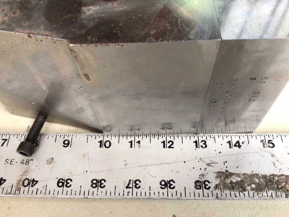 Toolmakers Grinding Fixture, Approx 14 Degrees, 8” High, 4” Wide, Surface Grind