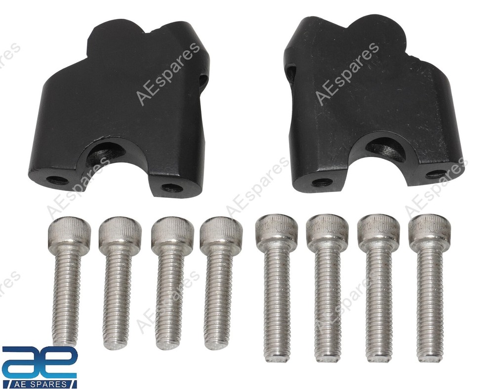 Handle Bar Riser Angled Mount Clamp Set Fits Royal Enfield Interceptor 650