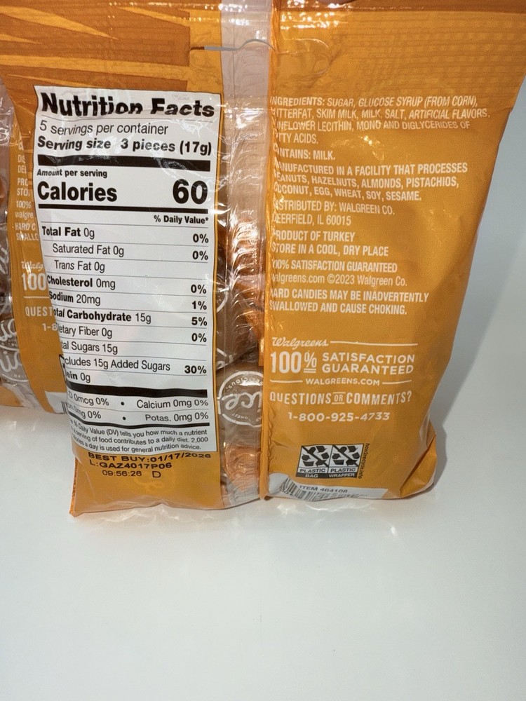Nice Caramel Hard Candy (2 Bags)