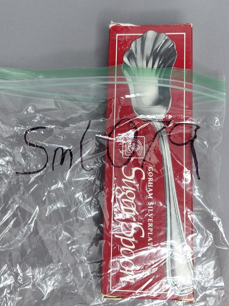 Gorham Sugar Spoon Silverplate Shell Shape N116 With Box 6" Unused