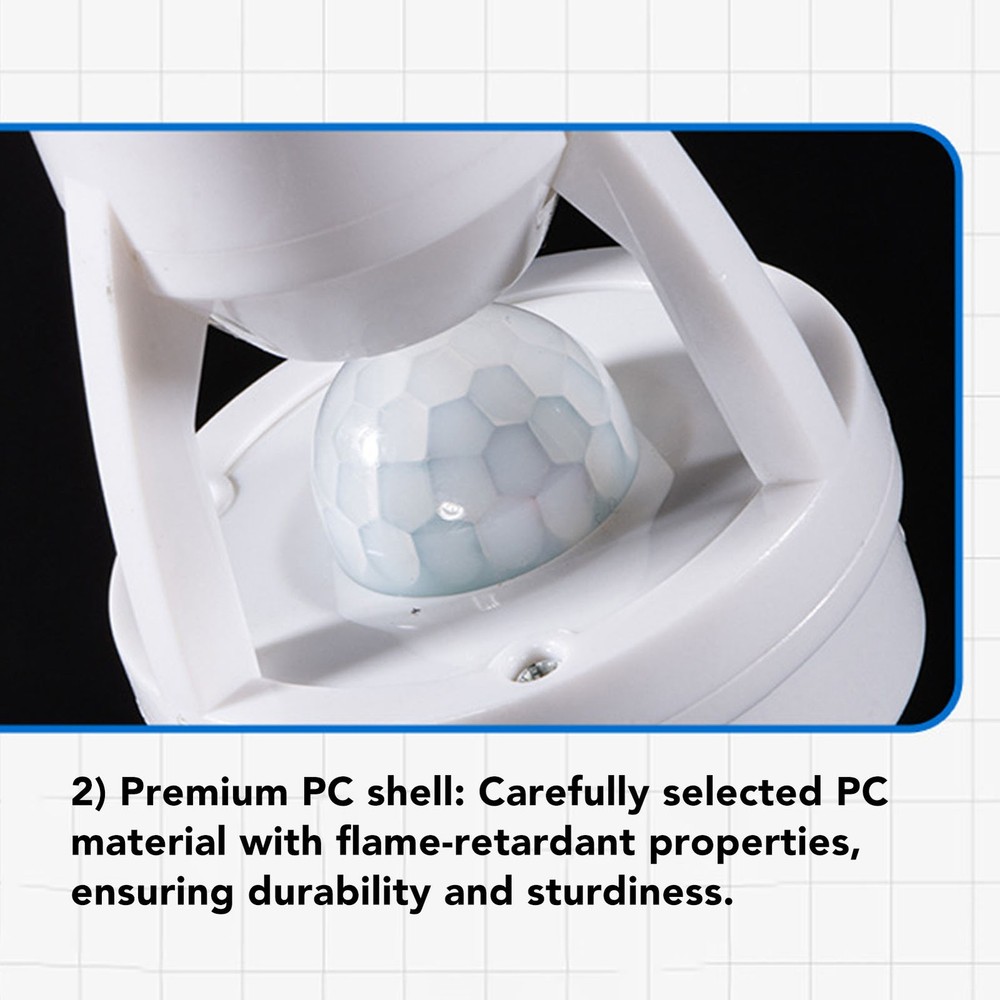 Motion Sensor Light Socket Automatic Nighttime On Off For Basement