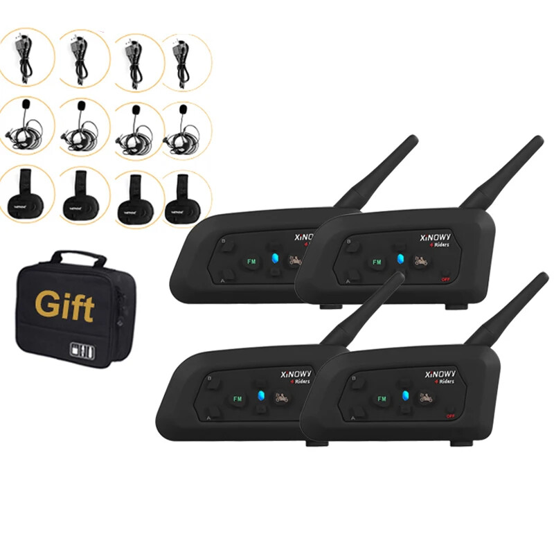 4 Users Referee Intercom Headset V4C Full Duplex Bluetooth Headphone Interphone
