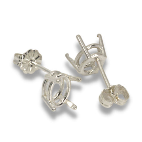Oval Pre-notched Earring Mountings