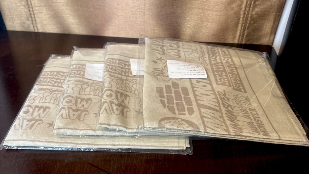 Java Monster Coffee + Energy 21" Beige Bandana with Java Graffiti Pattern NEW🔥