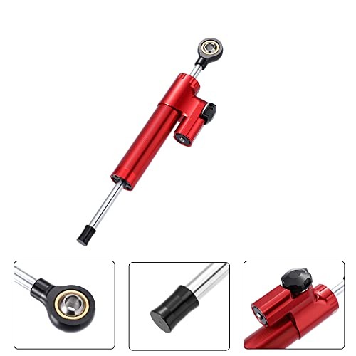 Universal Motorcycle Steering Damper Adjustable Linear Stabilizer for Red