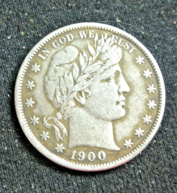 1900 Barber Half Dollar 50c Better Grade  VF-XF NICE