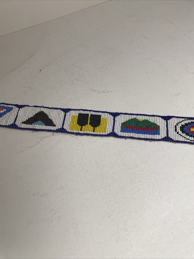 VTG Beaded hanging Sash Panel Unique Folk Art