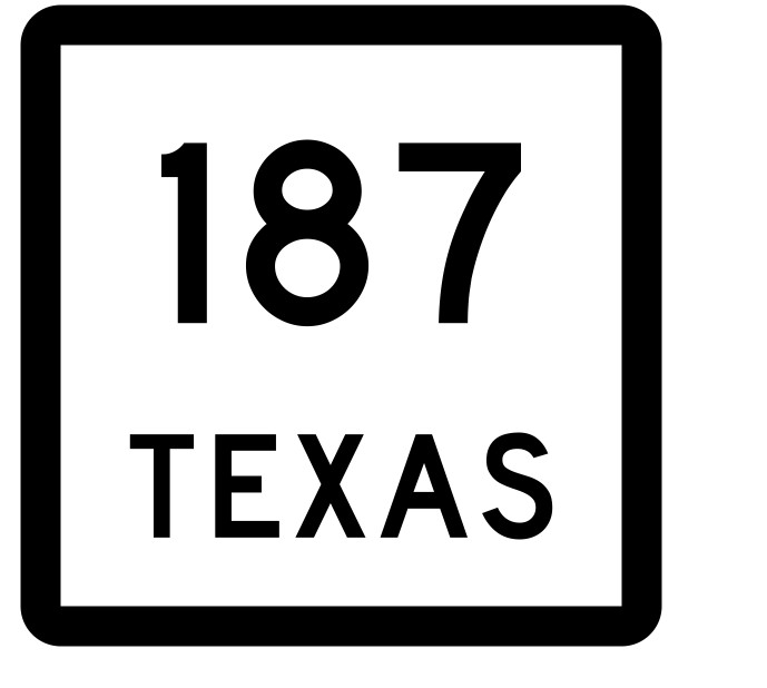 Texas State Highway 187 Sticker Decal