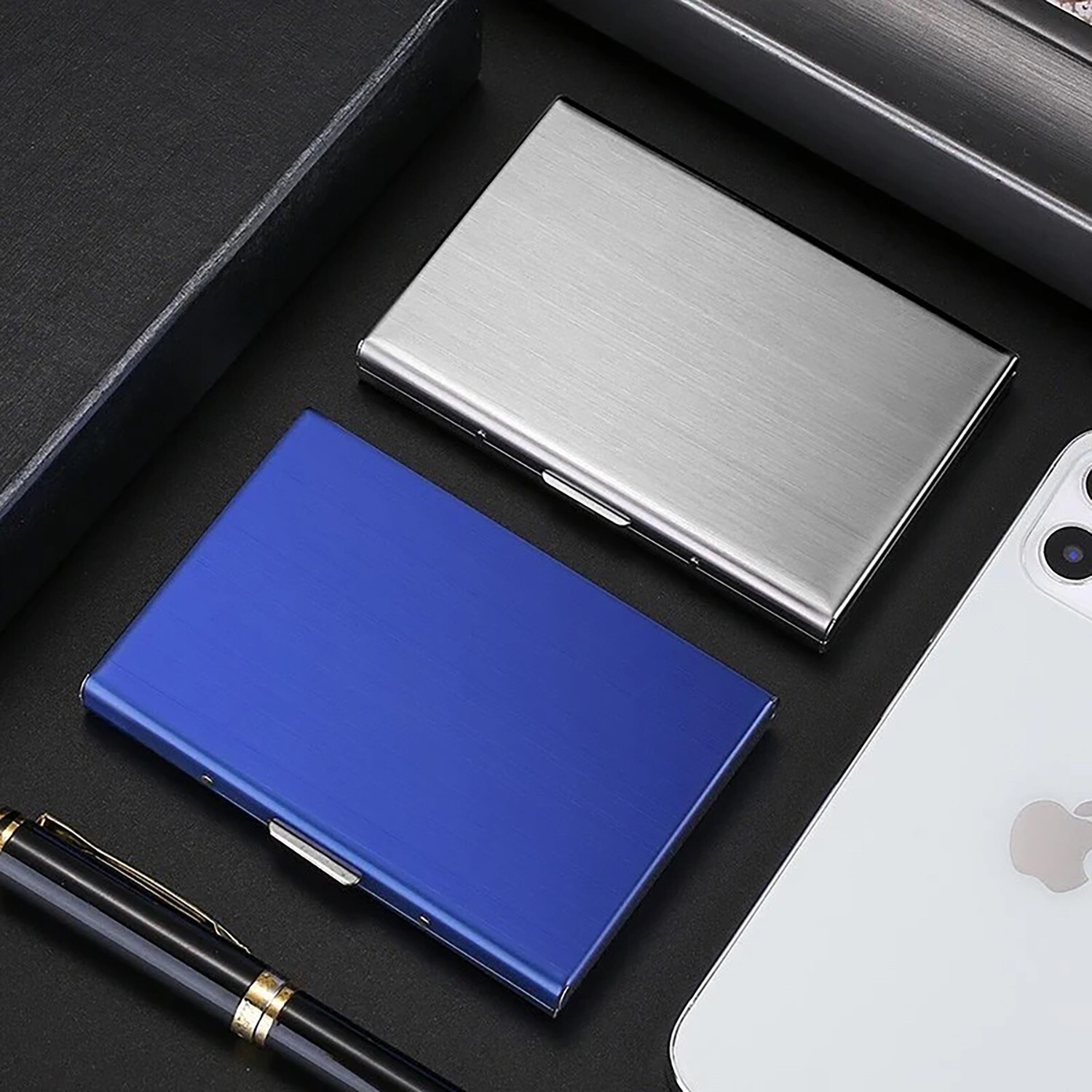 Credit Card ID Holder Slim Money Travel Wallet Men Stainless Steel RFID Blocking