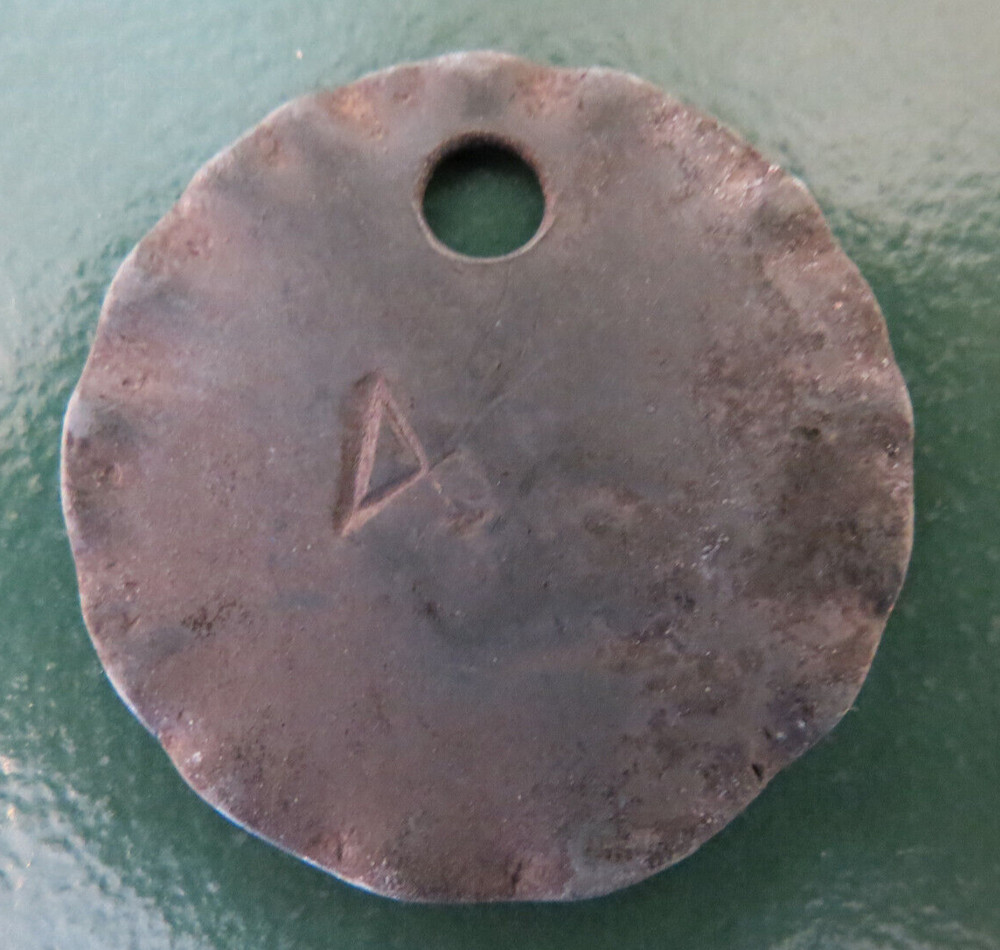 GRIMETHORPE Colliery Pit Check Tally - marked GRIMETHORPE COLLIERY 27