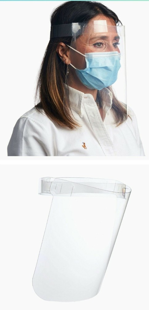 500 Pack Plastic Face Shields - Protective Face Shield for Adults Adjustable