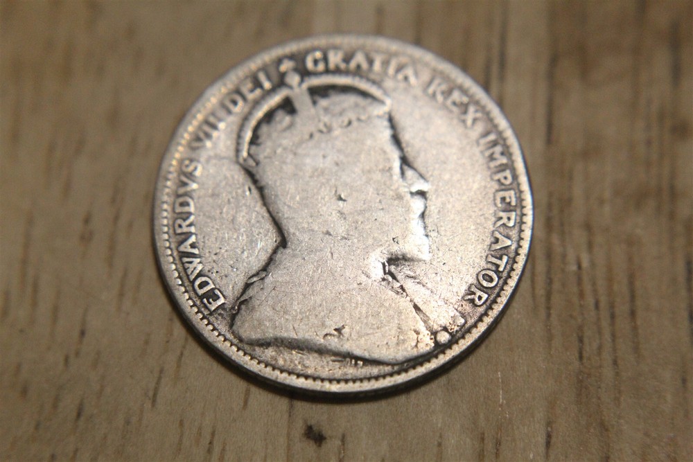CANADA 25 CENTS 1909 SILVER KM11 INV D