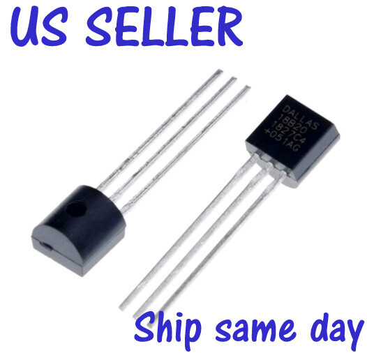 NEW Temperature Sensor DS18B20 TO-92 18B20 Chips IC 18b20 Electronic Chip 2PC