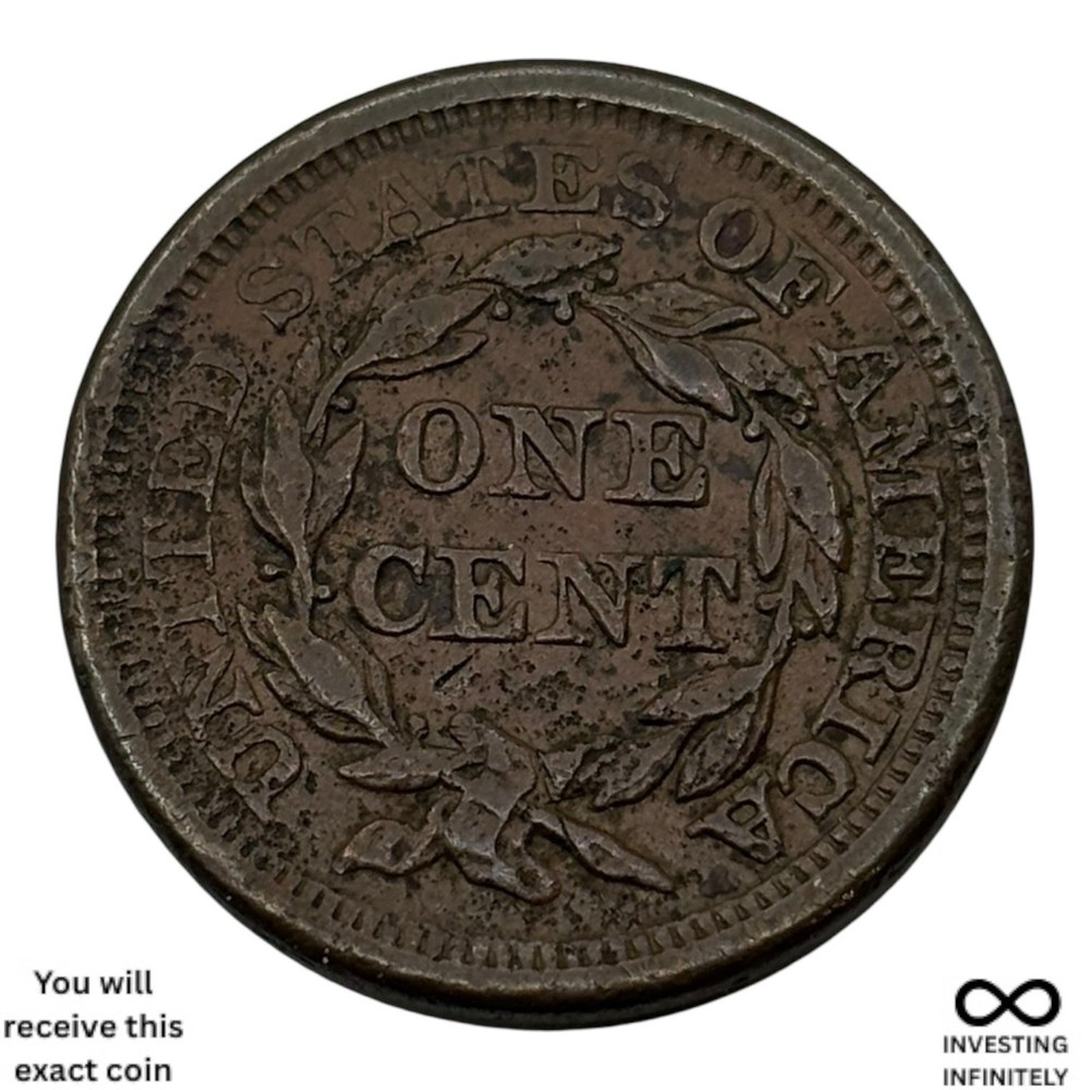1856 Upright 5 Large Cent X-1707