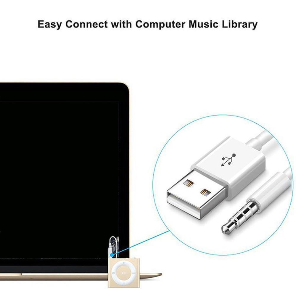 USB Charger Data sync cable lead For 3rd /4th /5th Gen iPod shuffle