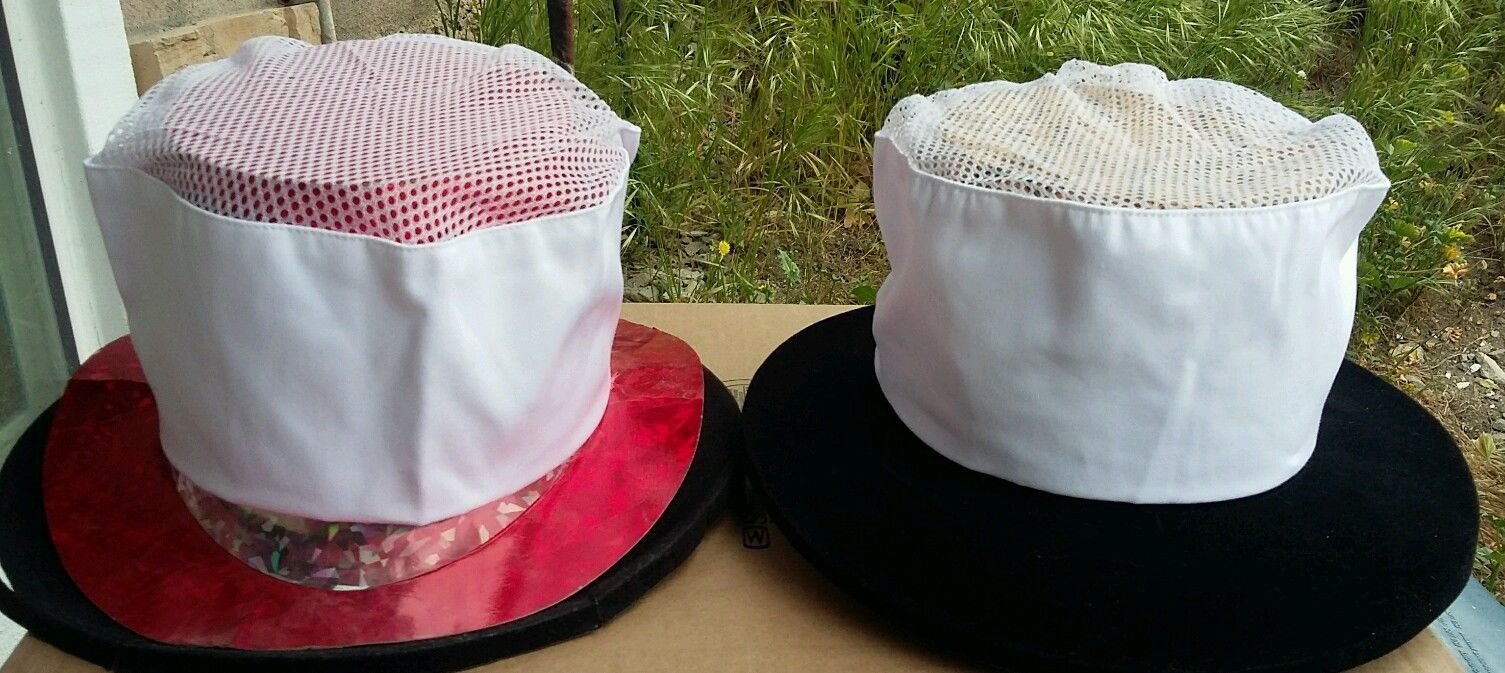 5 White Chef Mesh Beanie Hats Restaurant Baker Kitchen Cooking Chef Cap Airflow