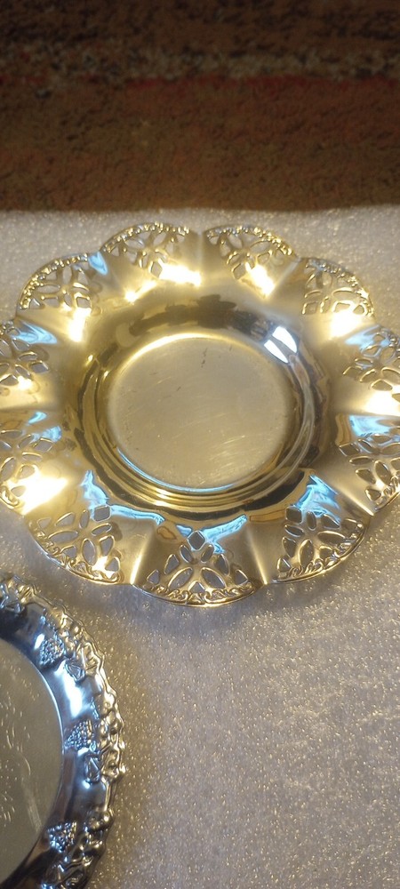 Set Of Silverplate Trays+Coaster- Nice Set