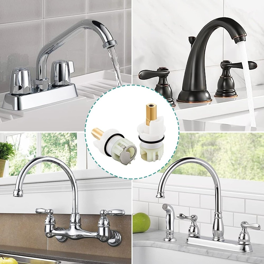 Faucet Stem Replacement Kit - Keep Your 2 Handle Faucet Running Smoothly, 2 Pack