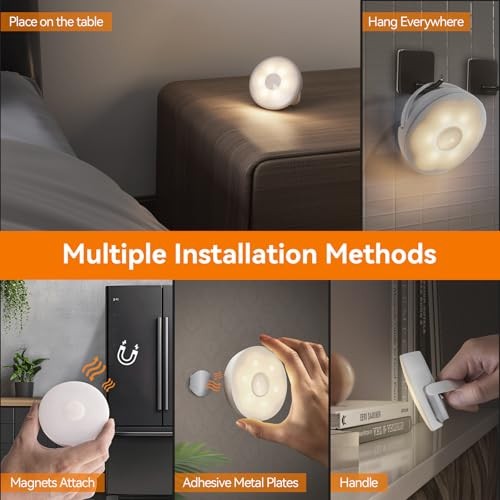 Motion Sensor Night Light Rechargeable (4 Pack), Battery NTL069PIR-4Pack