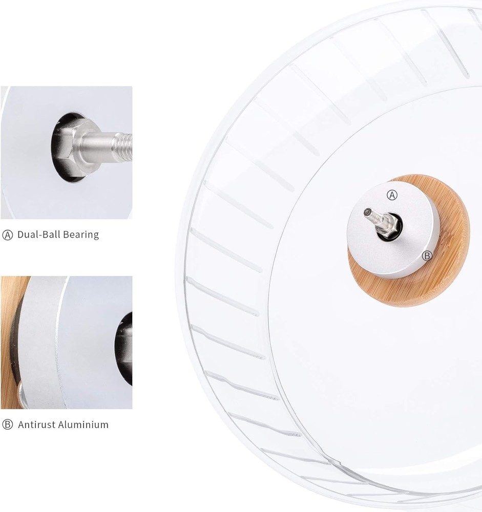 Durable Transparent Hamster Wheel with Adjustable Height for Small Breeds