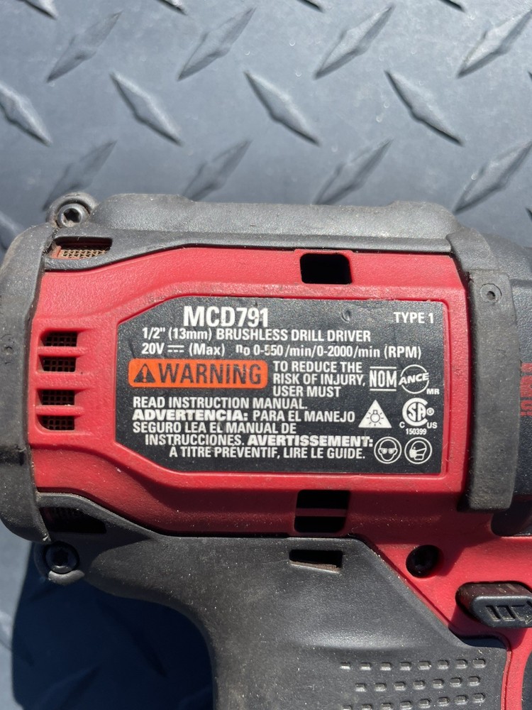 Mac Tools 1/2” Brushless Drill Driver With Keyless Chuck MCD791