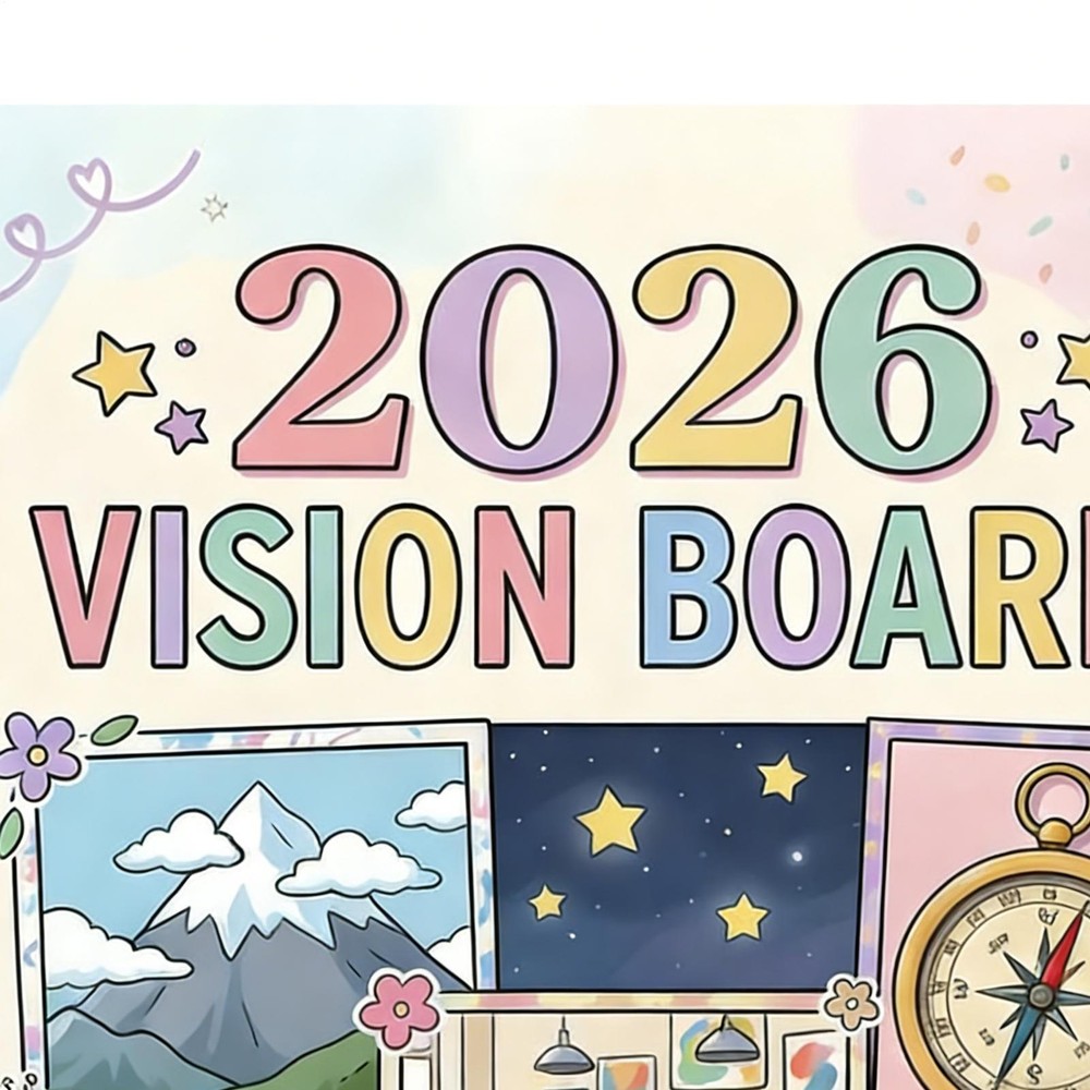 2026 VISIONBOARD Planner Notebook Goal Achievement Journal Work Planning