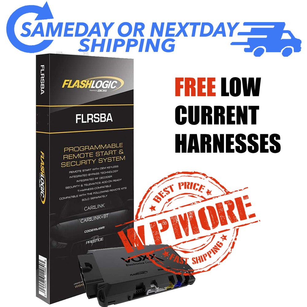 FlashLogic FLRSBA Remote Start Security System Module + Prestige PE1BZ Remote