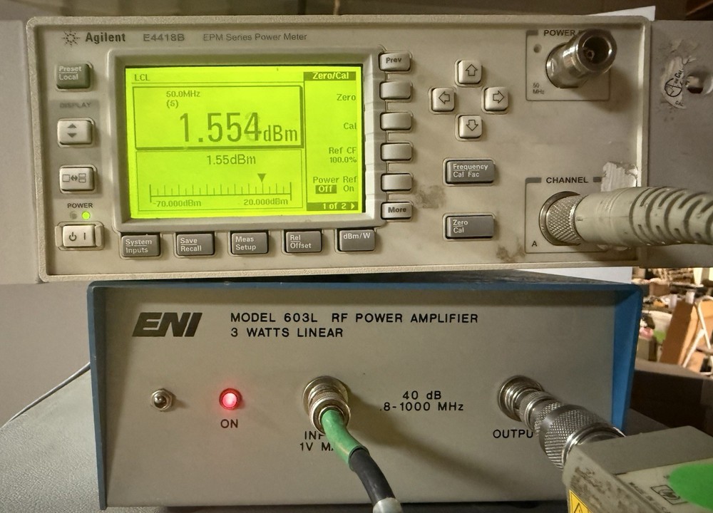 ENI 603L RF Power Amplifier 40dB 1GHz READ