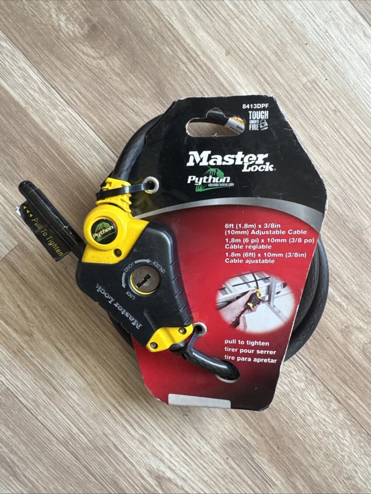 Master Lock 8413DPF 6ft Python Adjustable Locking Cable