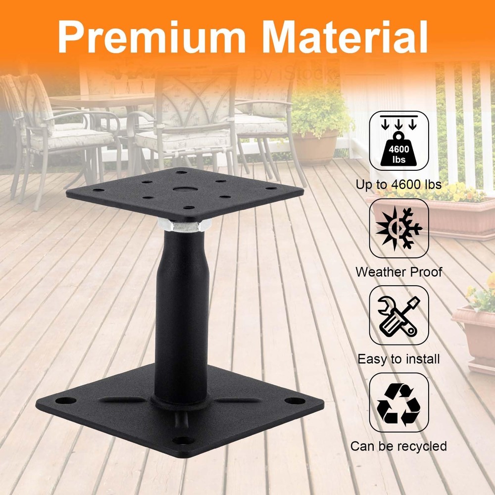 2 Pack Adjustable Support Jack for The Floor, Deck Foundation,RV Step Stabili...