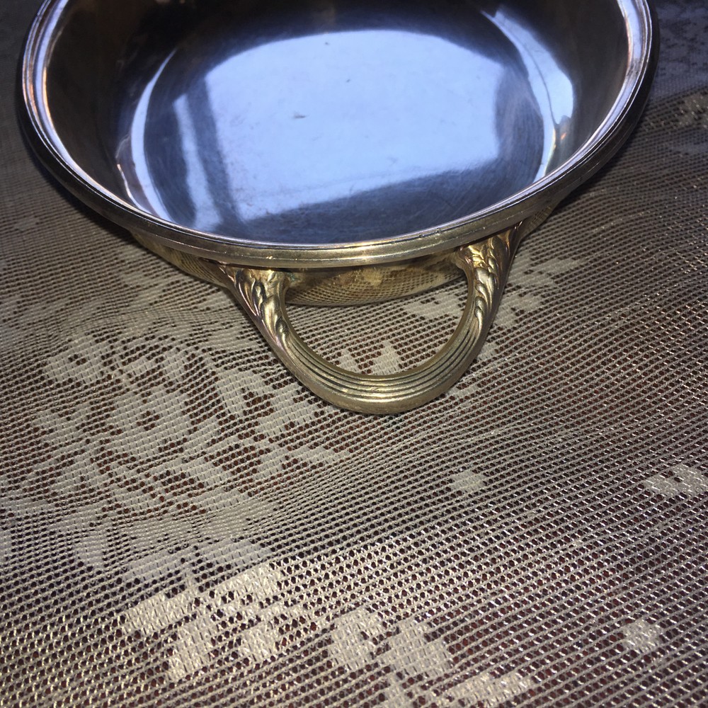 VINTAGE SILVER PLATE UNKNOWN MAKER/PATTERN SERVING DISH TOP/COVER