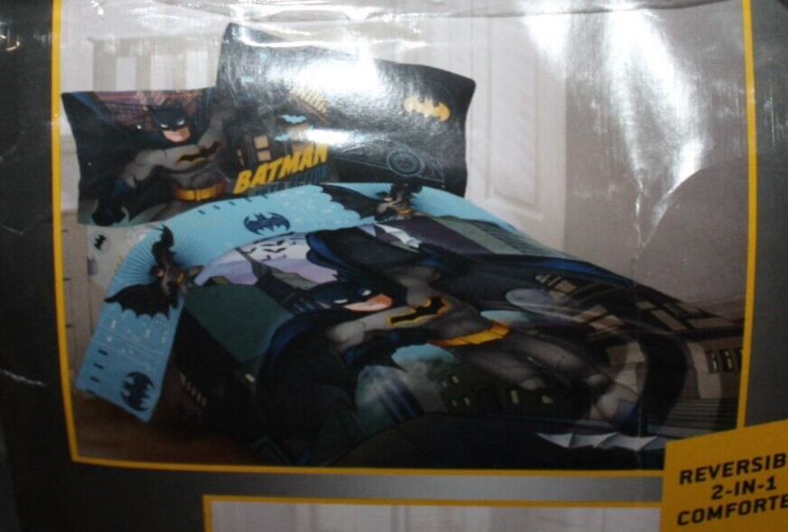 DC Comics Batman Twin / Full Reversible Comforter Superhero Bedspread NEW