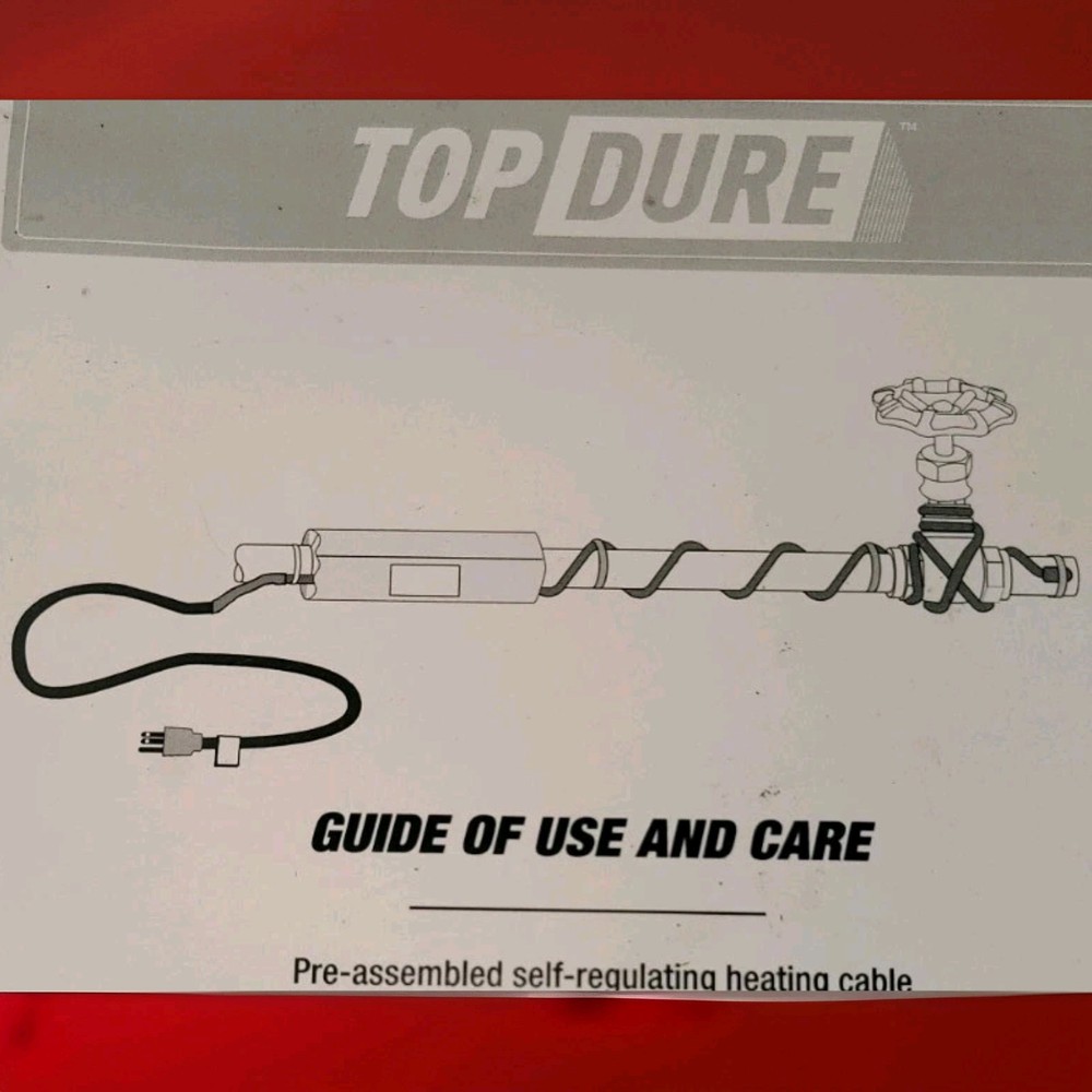 Pipe Heating Cable Plug for pipes that freeze, has Indicator Light Thermostat