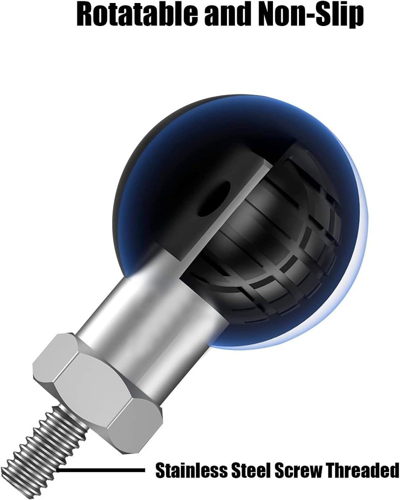 1'' Ball Adapter with M6 Threaded Post - RAM Mounts Compatible, Waterproof