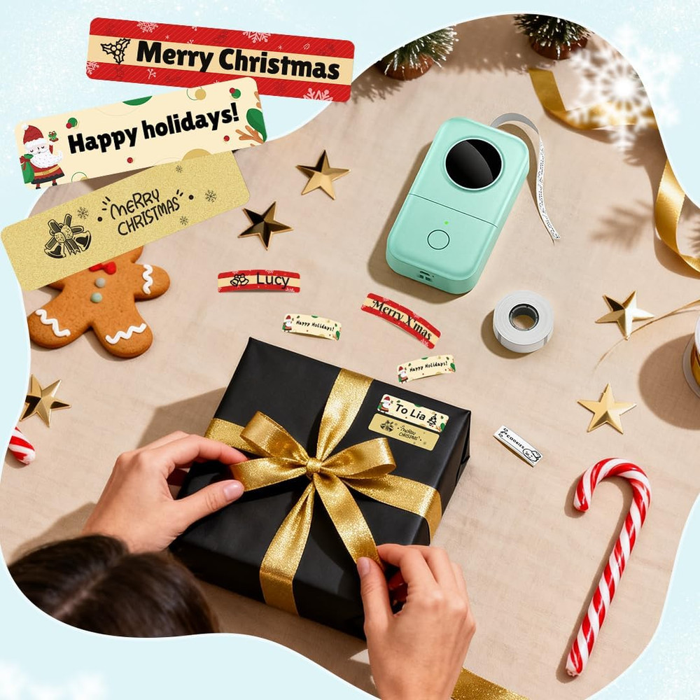 Phomemo D30 Label Maker Machine, Portable Handheld Bluetooth Mini Label Printer