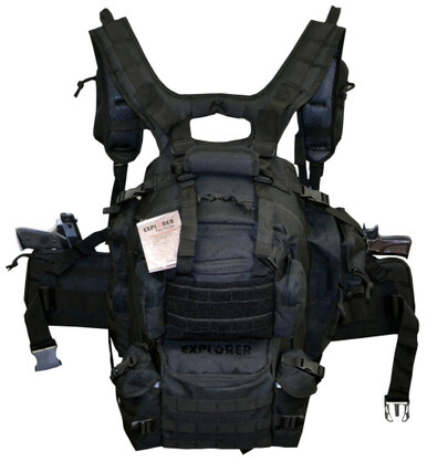 Explorer Black Concealment Backpack with Molle Webbing Hydration Ready