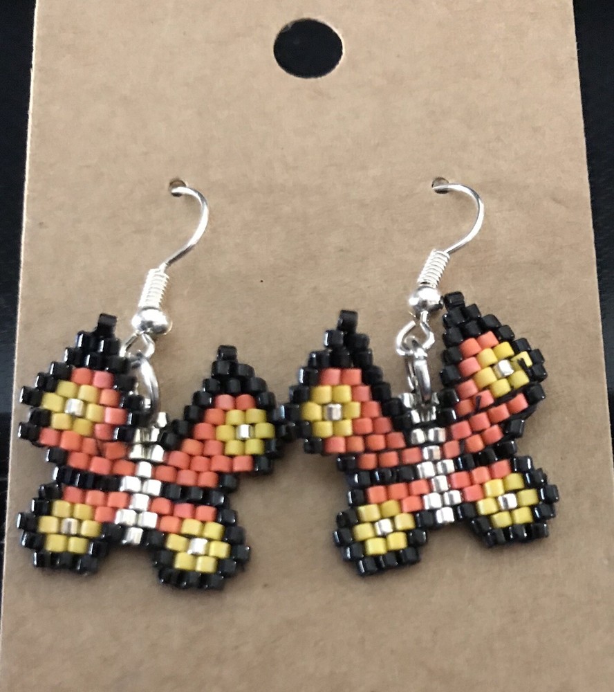 Beaded Butterfly Earrings