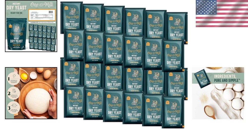 Self Rising Yeast for Bread & Pastries | 24 Packets