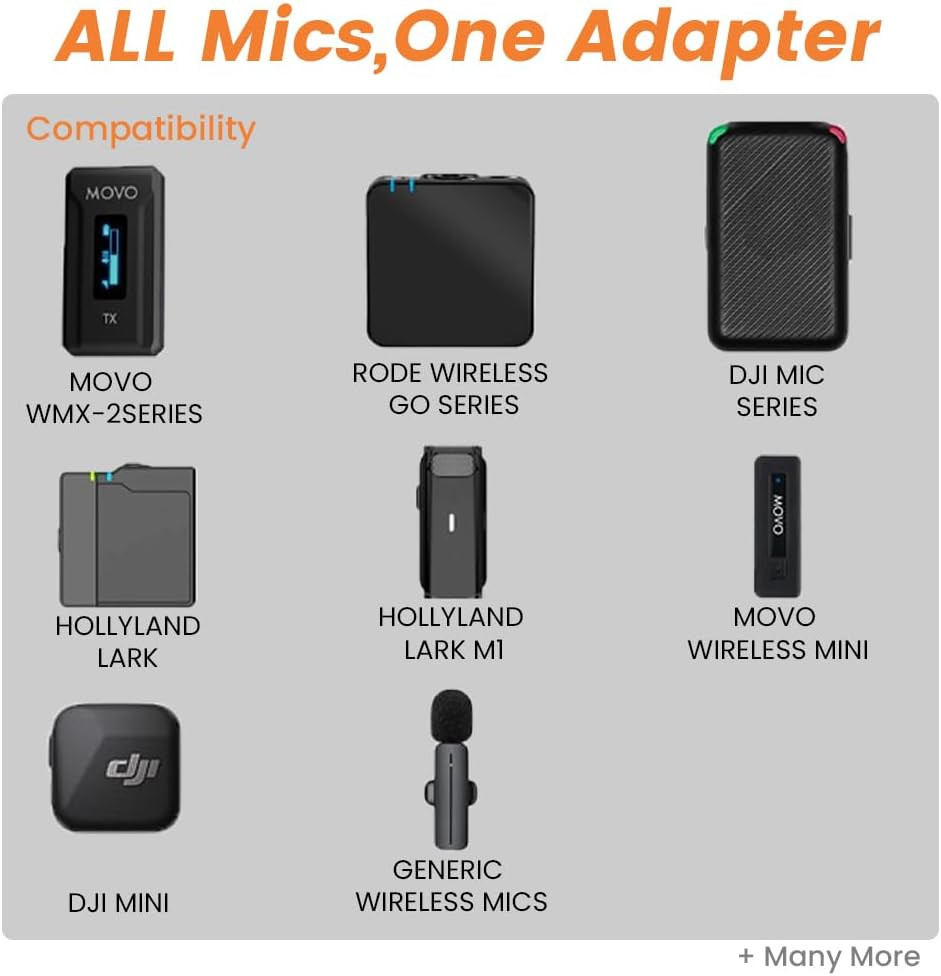 Mic Handle for DJI RODE Microphone Handheld Stand for Wireless GO, Interview Mic