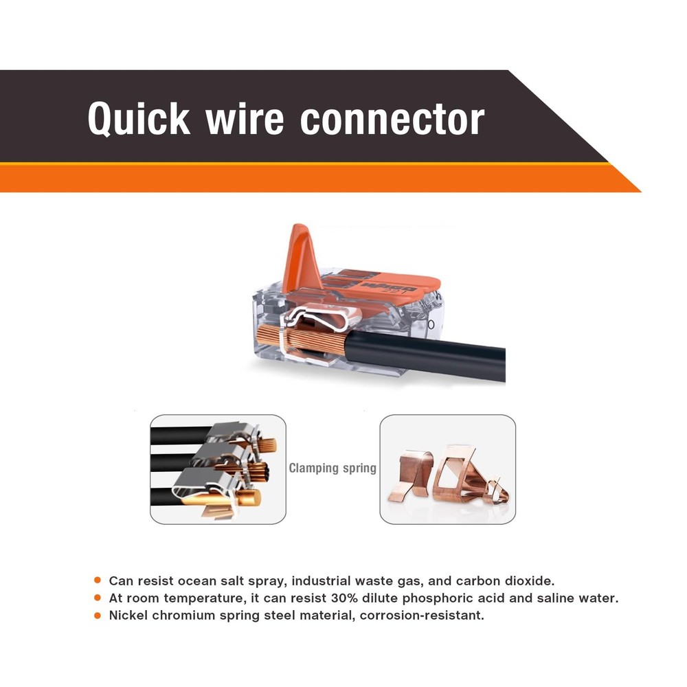 25pcs Wire Connectors - Electrical Connectors for Solid & Stranded Conductors...
