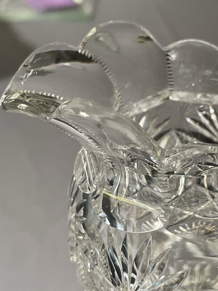 ABP Cut Glass Tall Creamer / Small Jug/ Small syrup