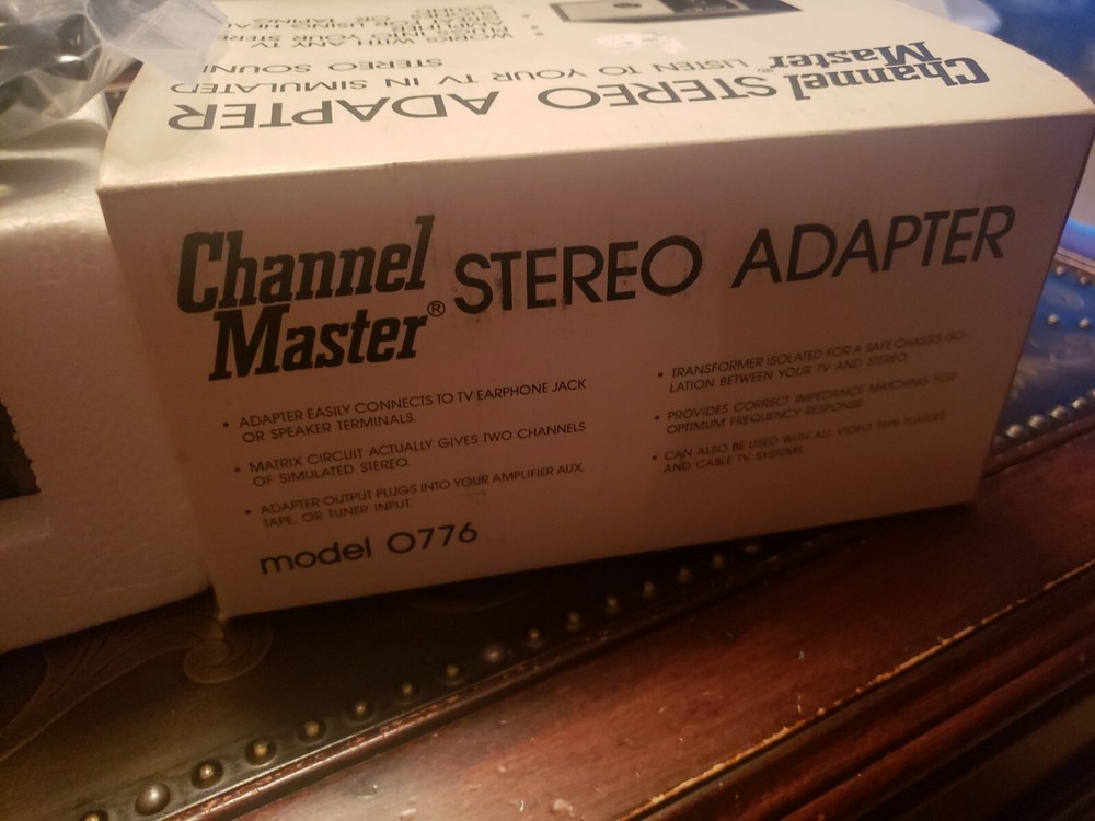 Channel Master #0776 Stereo Adapter new in box
