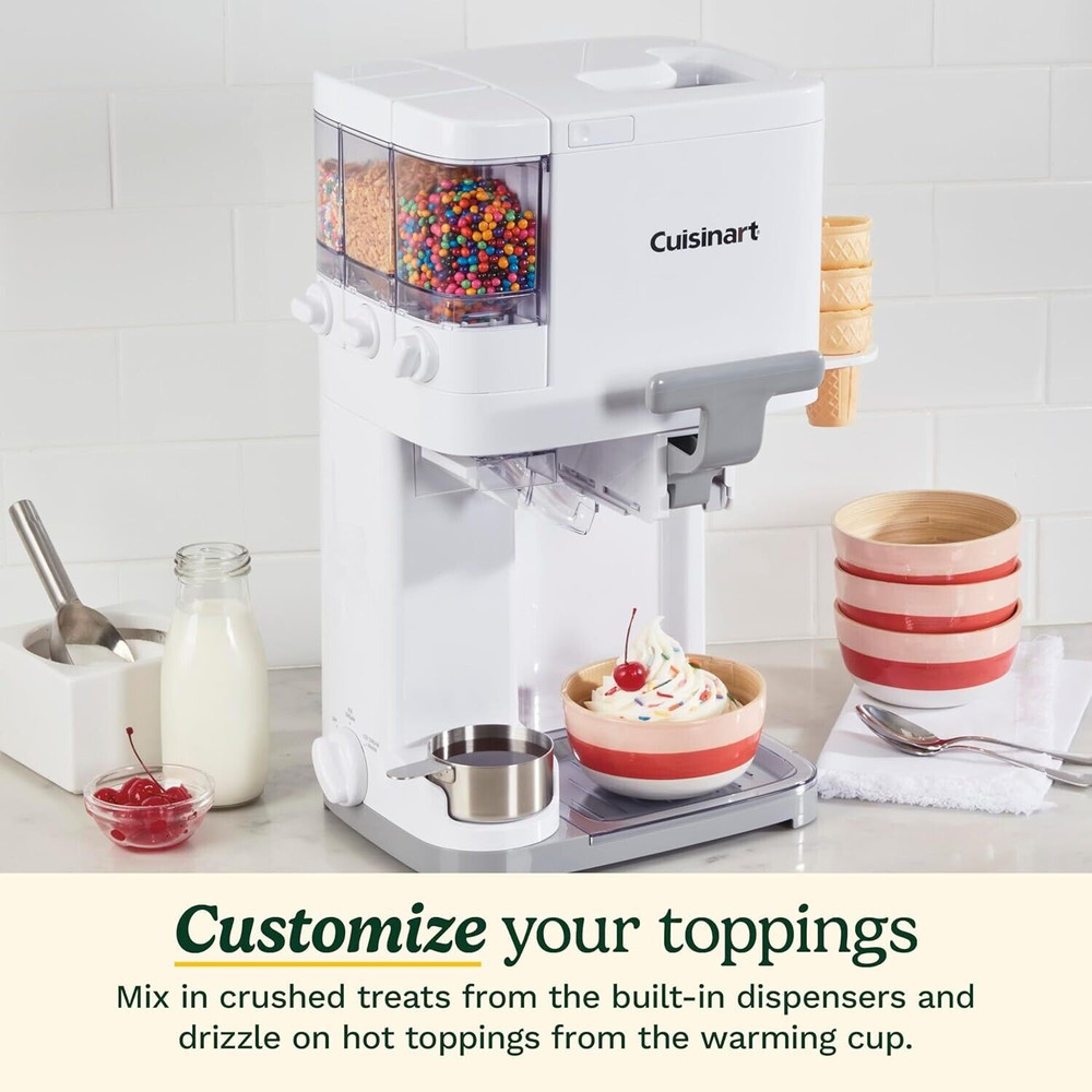 Ice Cream Maker Soft Serve Countertop Automatic Yogurt Freezer Machine