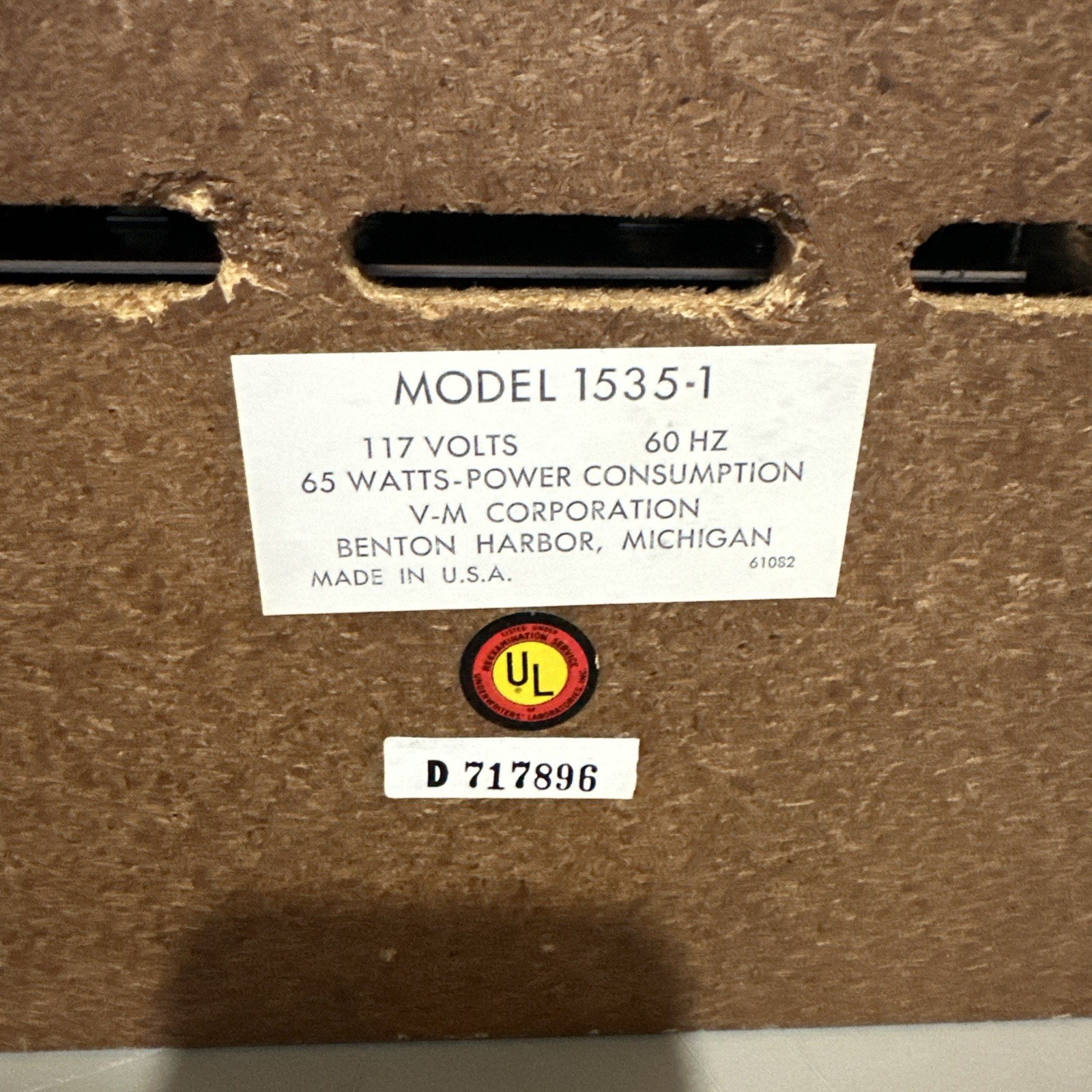 Vintage Working Voice of Music Tuner Amplifier 65 Watt, Mod # 1535-1